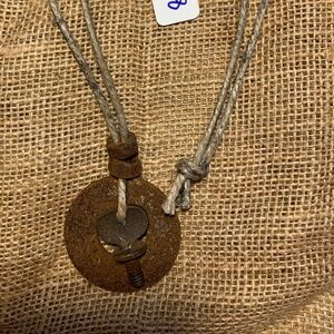 Post apocalyptic style industrial hardware necklace